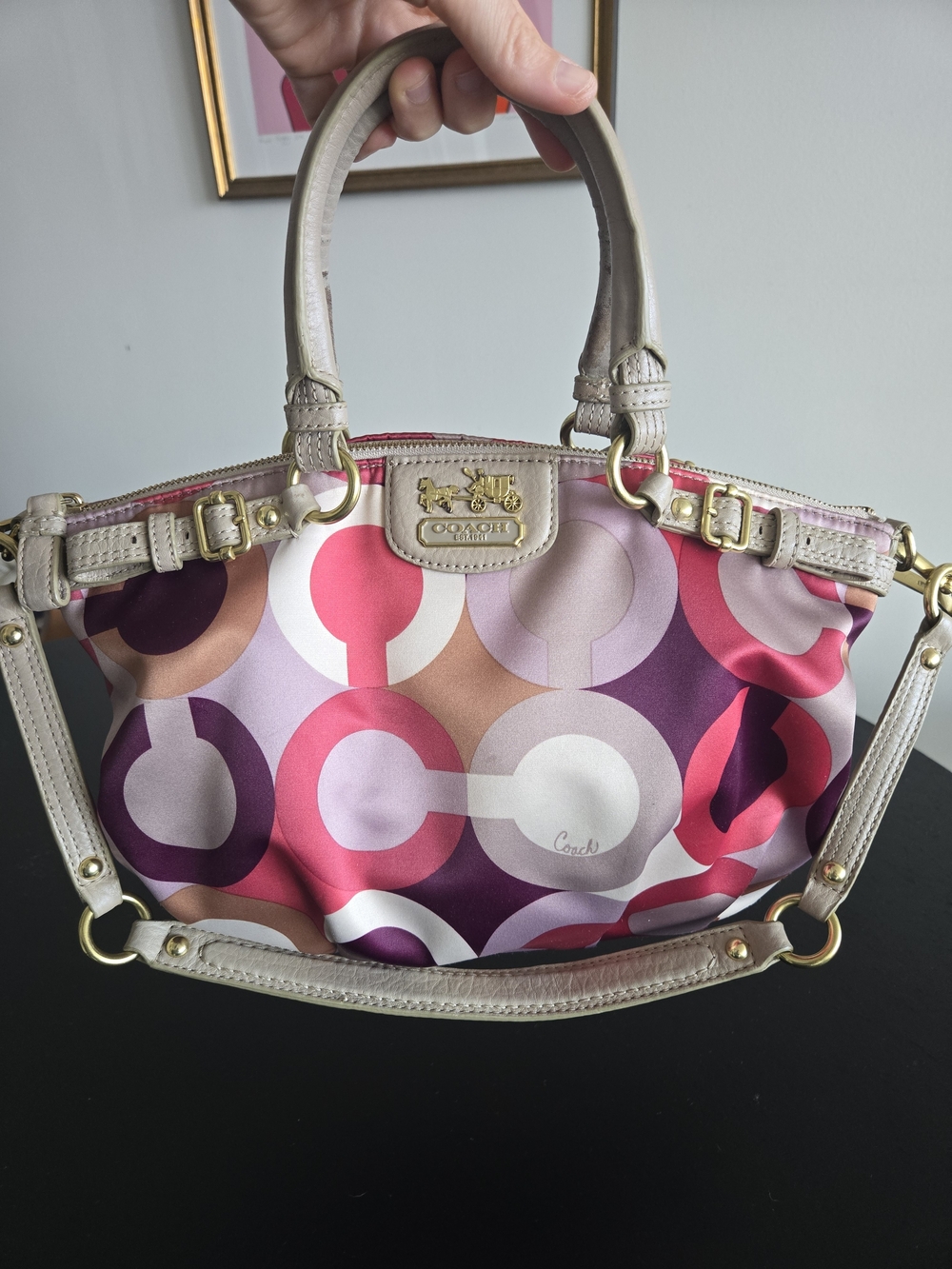 Vintage Y2K Style Coach Multi-Color Signature C Satchel Crossbody K1120-13633